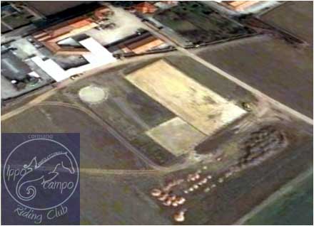 Il Centro ippico Ippocampo visto dall'alto