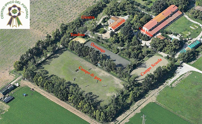 Centro Ippico del Poponaio visto dall'alto